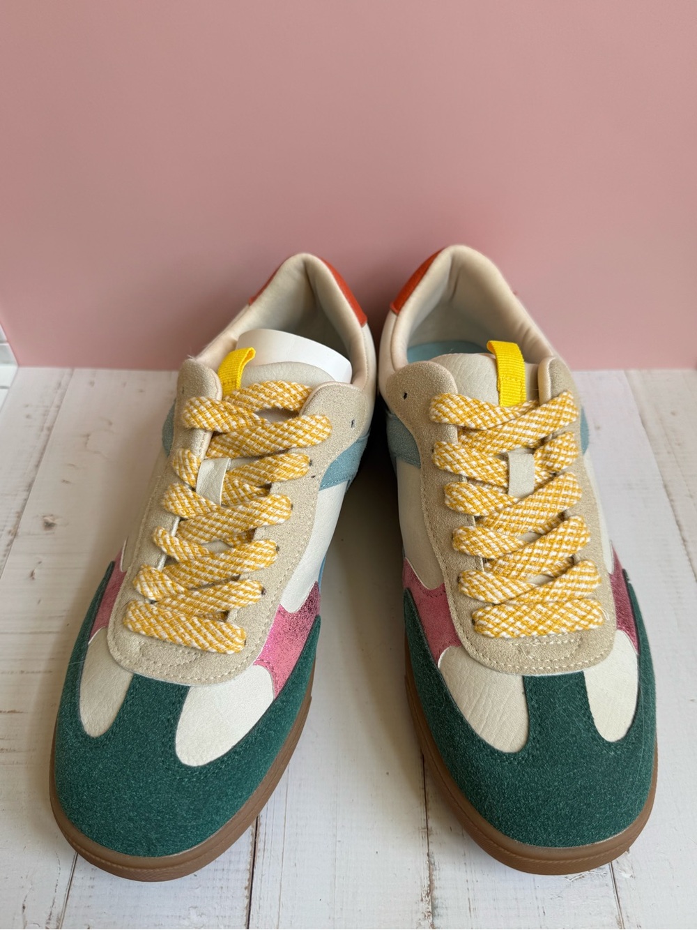 Blowfish Malibu Multicolor Women's Casual Sneakers - Green, Pink & Yellow